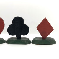 Vintage Wooden Playing Card or Place Card Holders, or Trumps Markers