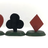 Vintage Wooden Playing Card or Place Card Holders, or Trumps Markers