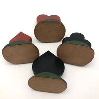 Vintage Wooden Playing Card or Place Card Holders, or Trumps Markers