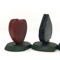 Vintage Wooden Playing Card or Place Card Holders, or Trumps Markers
