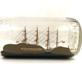 1920s Folk Art Ship in a Bottle Whimsy with Village, Signed B. Nielson