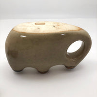 Tonala Mexican Folk Art Pottery Triple Vase or Candleholder with Smiling Face