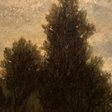 19th Century Oil on Canvas River Landscape