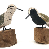 Lovely and Delicate Pair of Maine Folk Art Pipers