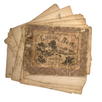 Emma Ackerley 1870 Loose Sketchbook Pages + Cover