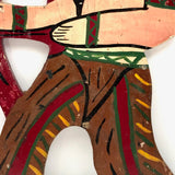 Folk Art American Indian Chief Wooden Cutout