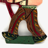 Folk Art American Indian Chief Wooden Cutout