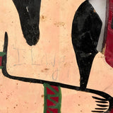 Folk Art American Indian Chief Wooden Cutout