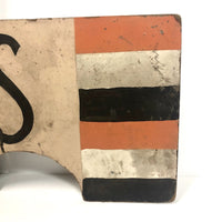 Old Handmade Wooden CRAFTS Sign with Pointing Finger