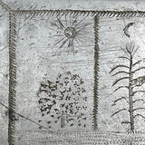 Trench Art Matchbox Cover with Heart-Shaped Lock, Corn, Wheat, Sun, Moon, etc!