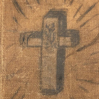 A First Book in Algebra, 1924, with Cross Drawing on Cloth Cover