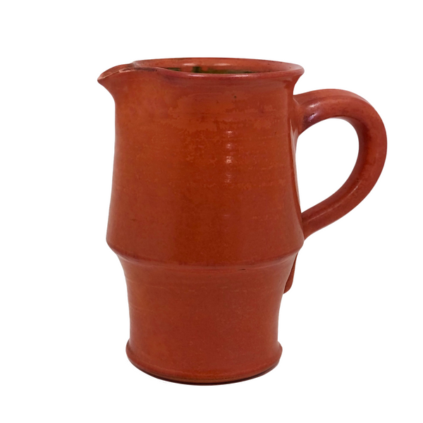 Mid-Century Orange Glazed Signe Northroup Danish Studio Pottery Pitcher