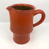 Mid-Century Orange Glazed Signe Northroup Danish Studio Pottery Pitcher