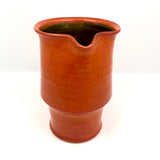 Mid-Century Orange Glazed Signe Northroup Danish Studio Pottery Pitcher