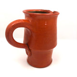 Mid-Century Orange Glazed Signe Northroup Danish Studio Pottery Pitcher