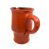 Mid-Century Orange Glazed Signe Northroup Danish Studio Pottery Pitcher