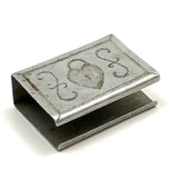 Trench Art Matchbox Cover with Heart-Shaped Lock, Corn, Wheat, Sun, Moon, etc!
