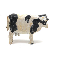 Old Carved German Ezrgebirge Holstein Cow