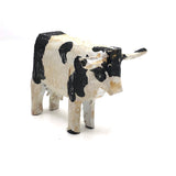 Old Carved German Ezrgebirge Holstein Cow