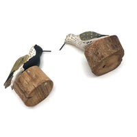 Lovely and Delicate Pair of Maine Folk Art Pipers