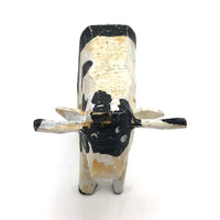 Old Carved German Ezrgebirge Holstein Cow
