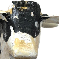 Old Carved German Ezrgebirge Holstein Cow