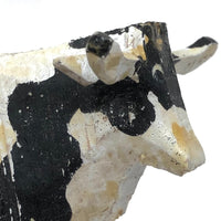 Old Carved German Ezrgebirge Holstein Cow