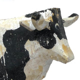 Old Carved German Ezrgebirge Holstein Cow