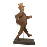 Expressive Articulated Folk Art Gentleman with Top Hat (on Newer Stand)