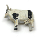 Old Carved German Ezrgebirge Holstein Cow