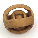 Round Ball in Cage Inside of Cage Carved Whimsy