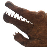 Carved Folk Art Wolf’s Head (and Paw) with Sharp Teeth!
