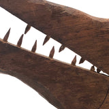 Carved Folk Art Wolf’s Head (and Paw) with Sharp Teeth!