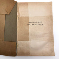 Red Cross First Aid Text-Book with Brown Paper Hand-drawn Cover