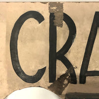 Old Handmade Wooden CRAFTS Sign with Pointing Finger