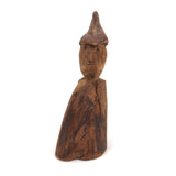 Old Carved Figure with Tall Cap and Wonderful Profile