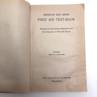 Red Cross First Aid Text-Book with Brown Paper Hand-drawn Cover