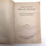 Red Cross First Aid Text-Book with Brown Paper Hand-drawn Cover