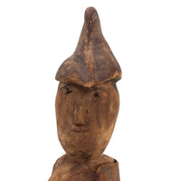 Old Carved Figure with Tall Cap and Wonderful Profile