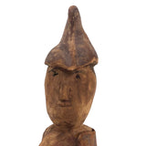 Old Carved Figure with Tall Cap and Wonderful Profile