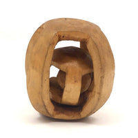 Round Ball in Cage Inside of Cage Carved Whimsy