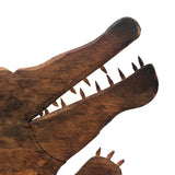 Carved Folk Art Wolf’s Head (and Paw) with Sharp Teeth!