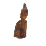 Old Carved Figure with Tall Cap and Wonderful Profile