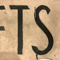 Old Handmade Wooden CRAFTS Sign with Pointing Finger