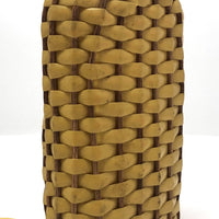Yellow Plastic and Wicker Woven Vintage Flask