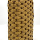 Yellow Plastic and Wicker Woven Vintage Flask