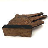 Carved Folk Art Wolf’s Head (and Paw) with Sharp Teeth!