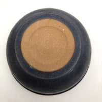 Deep Handthrown Pottery Bowl with Matte Blue-Purple Glaze