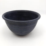 Deep Handthrown Pottery Bowl with Matte Blue-Purple Glaze