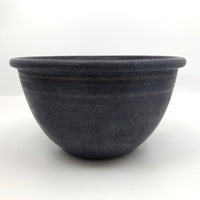 Deep Handthrown Pottery Bowl with Matte Blue-Purple Glaze